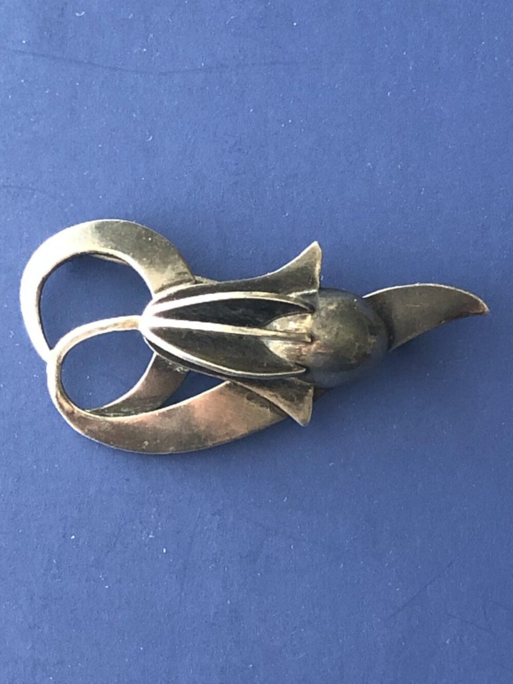 VINTAGE BROOCH MARKED JOPOL GEORG JENSEN ? STERLING SILVER COLLECTABLE PIN RARE